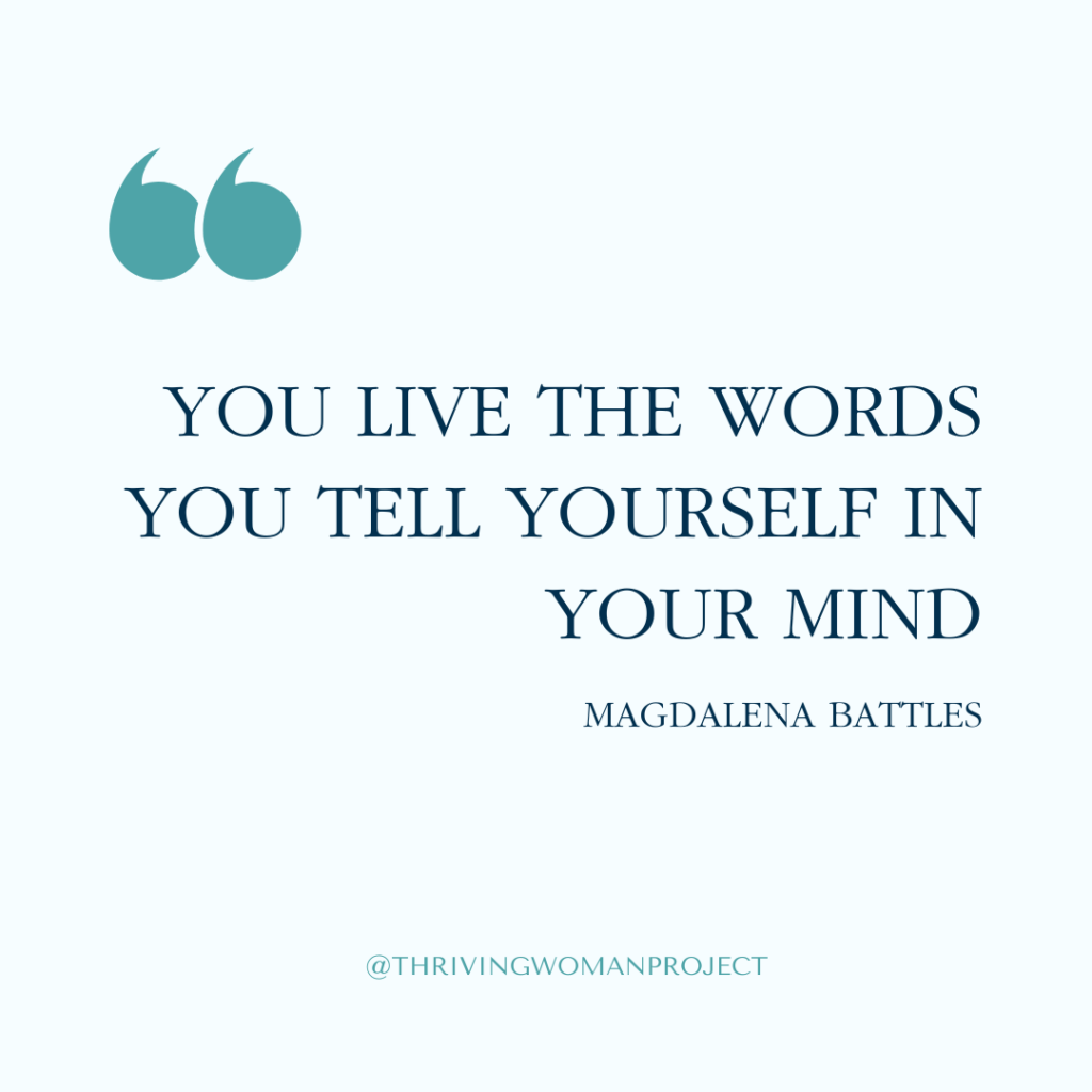 The mind is so powerful and it listens to what you tell it.