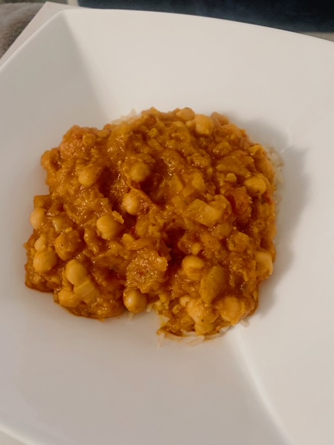 Butternut and chickpea curry 