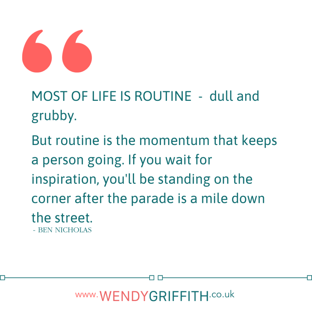 Most of life is routine - create a routine to be more productive