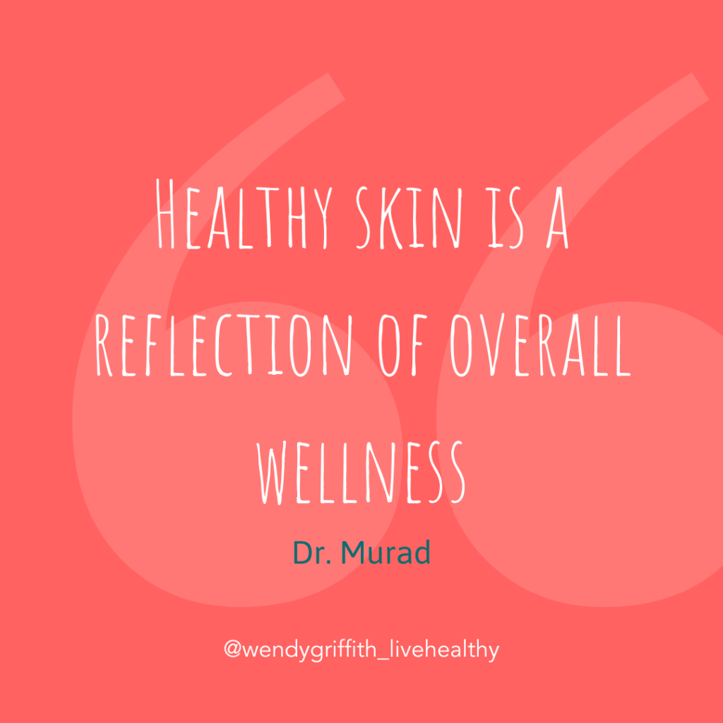 Skincare tips: healthy skin is a reflection of overall wellness (quote)